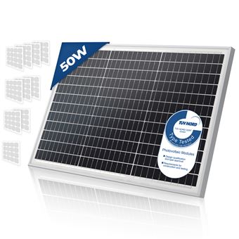 Panneau solaire 100W 12V Monocristallin étanche pour le toit de  camping-car, caravane, camping, jardin, RV, yachts, camionnettes