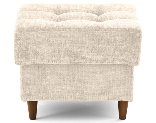 Lisa Design Beige Pouf Anna En Velours - Image 2