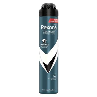 REXONA MEN Déodorant Homme Spray Anti-Transpirant Invisible Black + White 200ml - 1