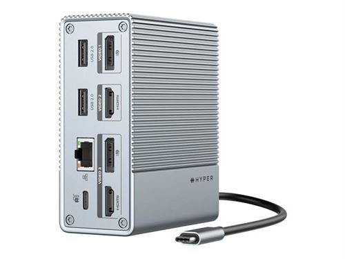 Hyper HyperDrive GEN2 - Station d'accueil - USB-C - 2 x HDMI 2 x DP - GigE