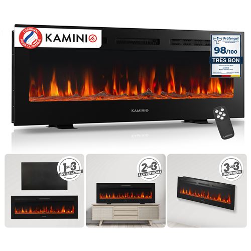 Kaminio Noir Cheminée Électrique Marlon 55" - Image 3