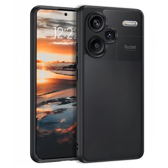 Coque pour XIAOMI REDMI NOTE 13 PRO PLUS 5G, Coque Arrière Antichoc Translucide Givrée Fine avec Protection Caméra - Noir - HQSELECTION® - 1