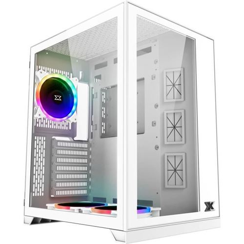 Non Communiqué Blanc Xigmatek Aquarius S Arctic - Mdt - Atx - Panneau Latéral Fenêtré (Verre Trempé) - Pas D'alimentation - Usb/Audio