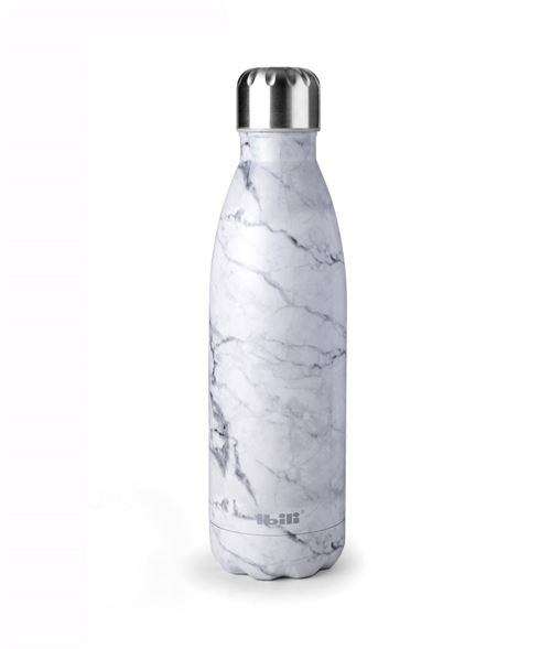 Non Communiqué Blanc Bouteille Isotherme Double Paroi 500 Ml Marble