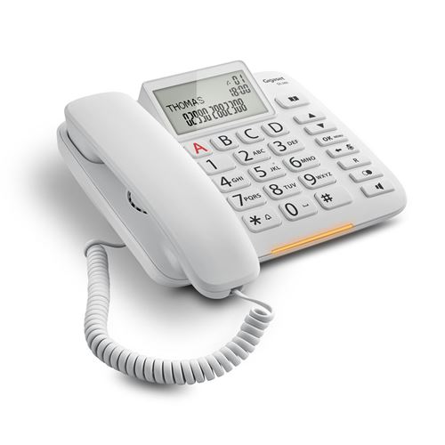 Téléphone analogique Gigaset DL380 Blanc Identification de l appelant