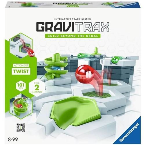 Gravitrax Starter Set Twist 101 Pieces, Circuit De Billes, Jeu De Construction Créatif, Des 8 Ans, 22576, Ravensburger