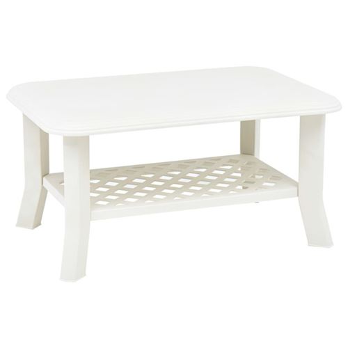 vidaXL - Table basse - 90x60x46 cm - Blanc - Image 2
