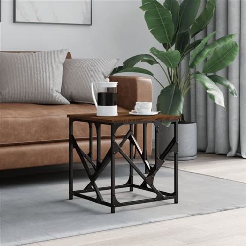 VIDAXL - Table basse - Chêne - Marron - 45x45x47,5 cm - Image 2