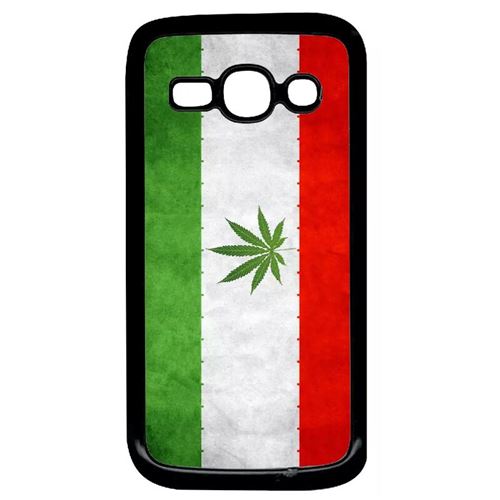 Coque My-Kase pour Galaxy Ace 3 - drapeau iran weeds - Noir