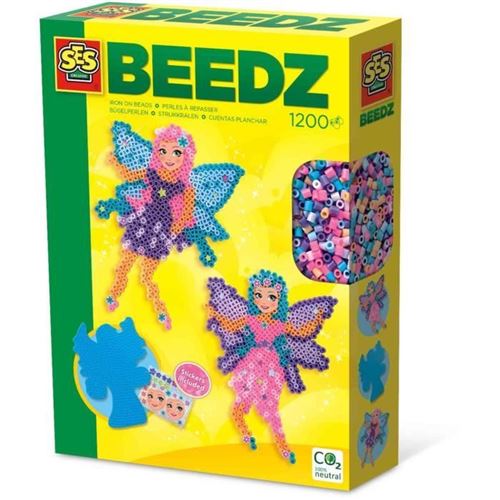 Non Communiqué Multicolore Perles À Repasser - Fées - Créer Des Fées Magnifiques Avec 1200 Perles Et Plateau En Forme De Fée.