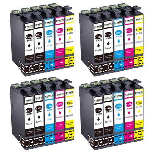 COMETE CONSOMMABLE COMETE - 16XL - 20 Cartouches d'encre Compatibles Epson 16XL - Marque fran&ccedil;aise