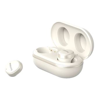 Philips TAT4556WT - Écouteurs sans fil avec micro - intra-auriculaire - Bluetooth - Suppresseur de bruit actif - blanc