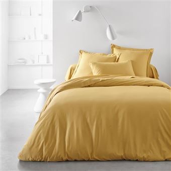 Taie d'oreiller Essential - 63 x 63+5 cm - 100% Coton uni - Ocre