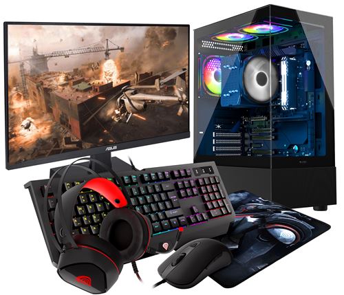 VIST Kit Gaming Ryzen 5 5600G - RAM 32Go - RX VEGA - SSD 2To M.2 - LCD 24 - Windows 11 Pro