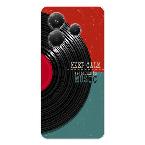 Coque en silicone imprimée compatible Xiaomi Redmi Note 14 5G Keep calm