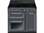 Smeg Victoria TR93IGR - Cuisinière (four à deux étages) - pose libre - largeur : 90 cm - profondeur : 65.5 cm - hauteur : 102.7 cm - avec système auto-nettoyant - Gris ardoise