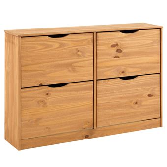 Meuble A Chaussures Basil Armoire Avec 2 X 2 Abattants Rangement