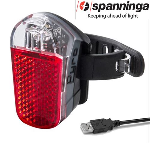 Feu arrière SPANNINGA Pyro Steady - Rechargeable par USB