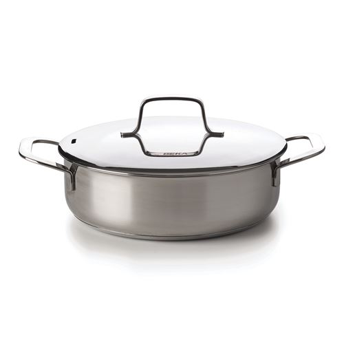 Sauteuse 2 anses et son couvercle maestro 24 cm - Beka - Argent - Inox