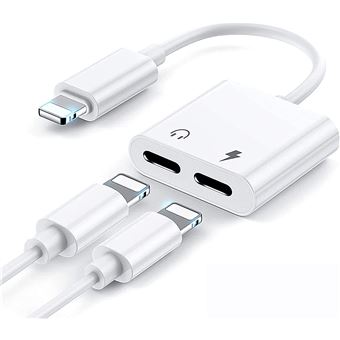 adaptateur double lightning blanc 2 en 1 chargeur ecouteurs prise audio pour iphone 6 7 8 x xs 11 12 stargift tous droits reserves
