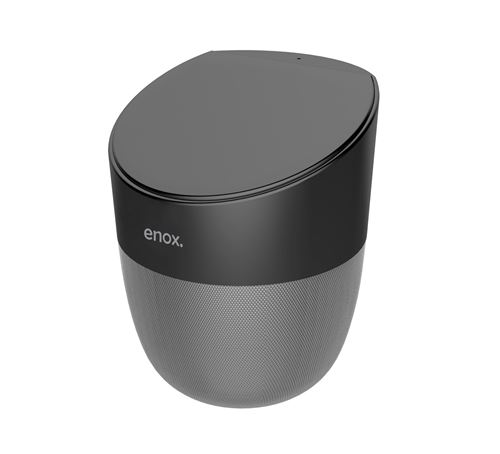Appareil 3-in-1 - Enox - Enceinte sans fil et Chargeur sans fil et Support de téléphone - Gris