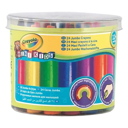 Crayola 24 Maxi Crayons à la cire boite plastique - Dessin et coloriage  enfant