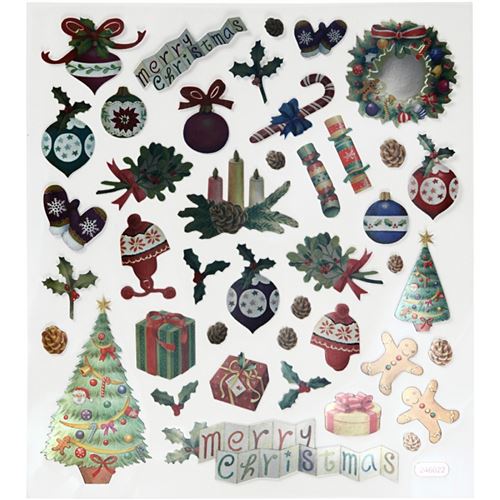 Stickers Noël Creotime - Noël ancien - 41 pcs