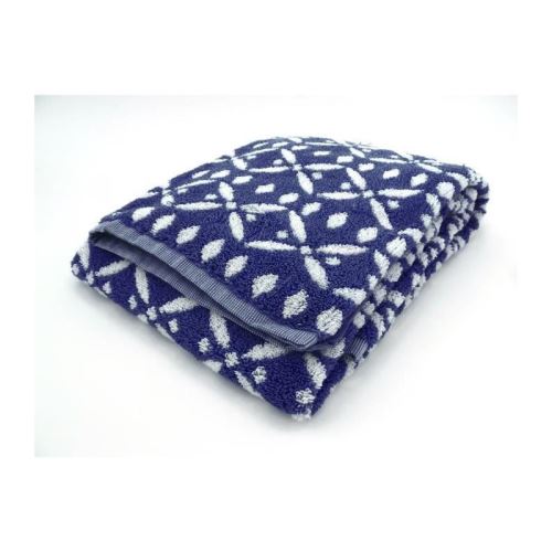 TODAY Lot de 1 drap de bain 70x130cm + 1 serviettes 50x90cm + 2 gants JAKARTA 100% coton Bleu Shiva