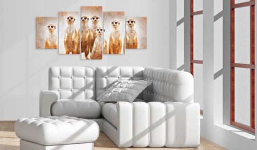 Tableau - Family of meerkats .Taille : 200x100