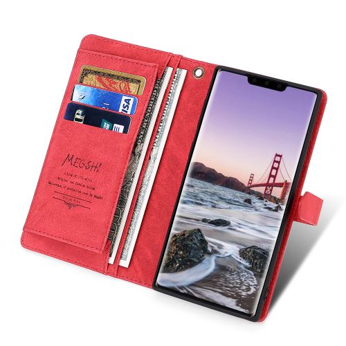 Coque en cuir Folio avec multi-fente pour Apple iPhone 11 6.1 - Rouge