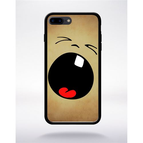 Coque smiley bebe compatible apple iphone 7 plus bord noir silicone