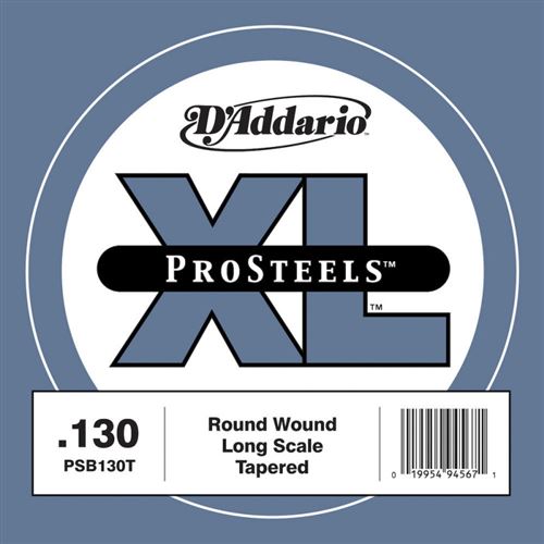 D'Addario ProSteels PSB130T, corde longue, .130, sans surfilage - Corde au détail – guitare basse