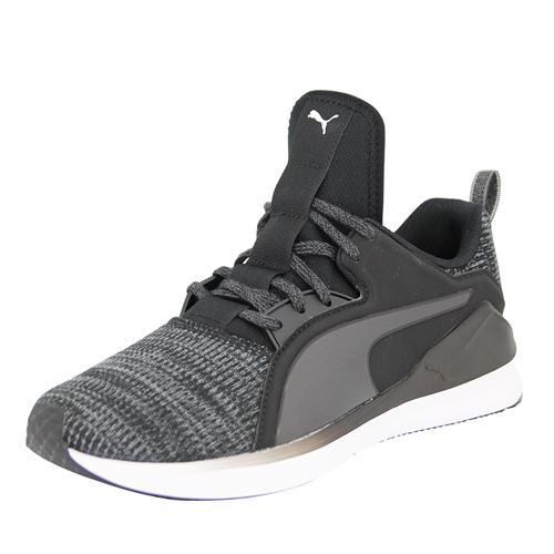 Puma FIERCE LACE KNIT Chaussures Fitness Femme Gris Noir