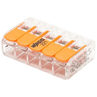 WAGO - Bornes de connexion automatique S221 5 entrées par 25 - 1