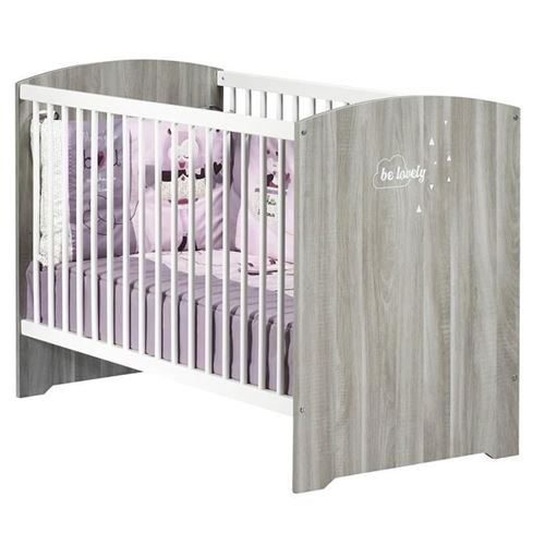BABYPRICE Lit Bebe Smile Chene Silex 3 Positions 60 x 120 cm cm