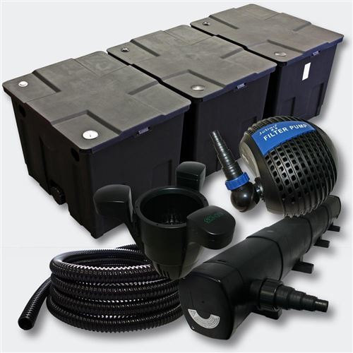 Meilleurs prix pour Kit:Filtration de Bassin 90000l 72 Watts UVC Stérilisateur Pompe Skimmer 4216465