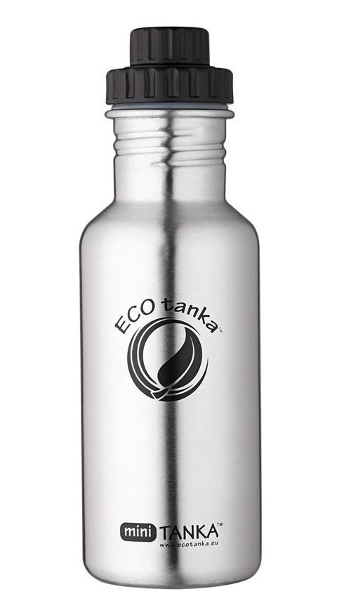 ECOtanka gourde Mini Tanka600 ml acier inoxydable chrome/noir