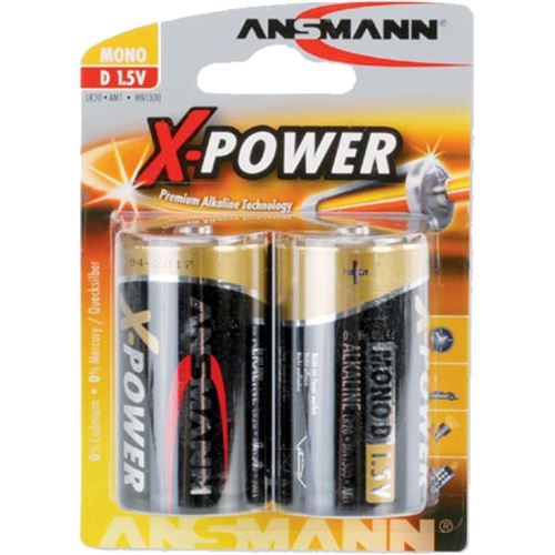 Ansmann pile alcaline X-Power, Mono (D), 2 pcs. pack (5015633) 