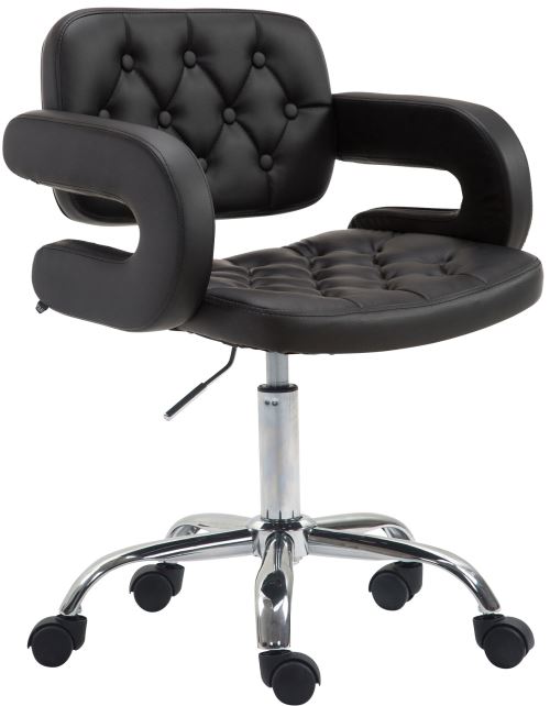 Tabouret de travail Dublin en similicuir - Couleur Noir