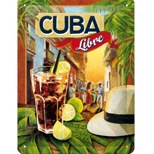 Plaque métallique Cuba