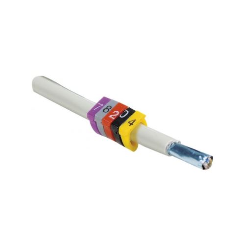 DEXLAN  bagues de marquage diam 8 mm - 4 jaune