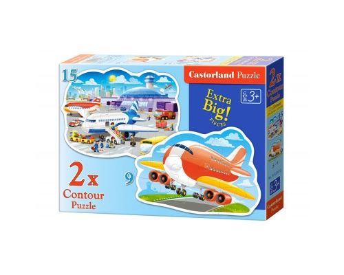 Puzzle 9 Pièces : 2 Puzzles - Airport Adventures, Castorland