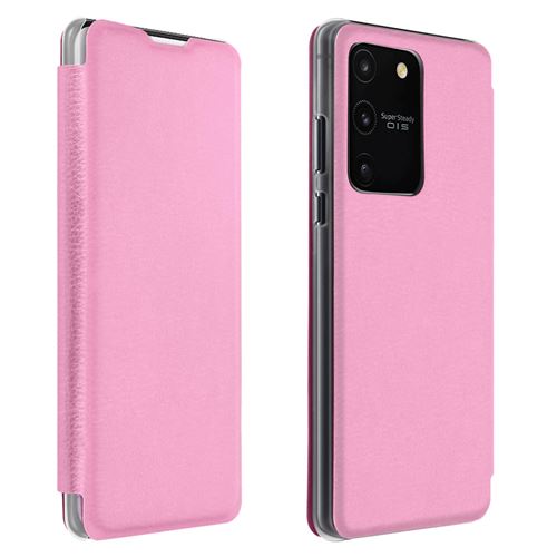 Housse pour Galaxy S10 Lite éco-cuir Antichocs Anti-rayures Porte-carte Rose