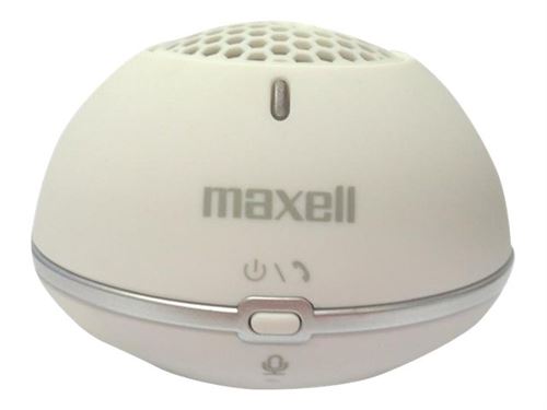 Maxell MXSP-BT01 - Haut-parleur - pour utilisation mobile - sans fil - Bluetooth - 2 Watt - blanc