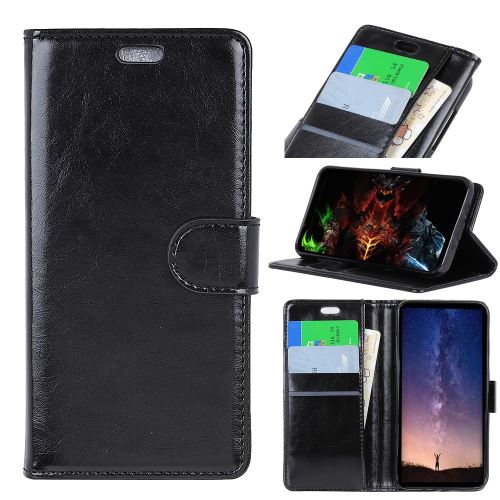 Etui en PU magnétique avec support noir pour votre Samsung Galaxy S10