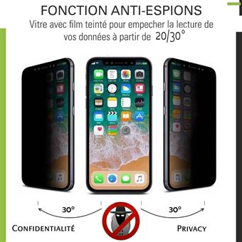 Verre trempé intégral teinté Anti-Espion pour iPhone 14 - TM Concept®
