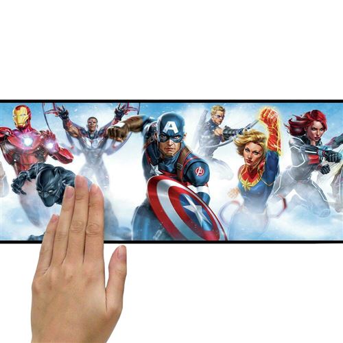 RoomMates sticker mural de décoration de bord Avengers 4,5 m bleu