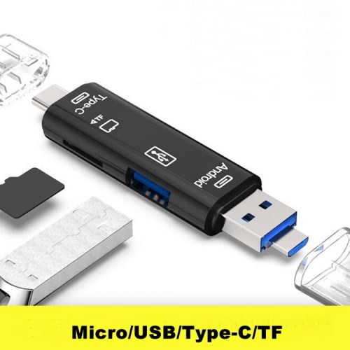 Alpexe Lecteur de Carte USB, Type C Carte SD/Micro SD USB 3.0 Adaptateur OTG pour SDHC, SD, TF, SDHC, SDXC, MMC, RS-MMC, Micro SDXC UHS-I Carte