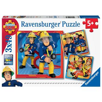 Puzzles 3x49 pieces Notre héros sam le pompier - 1