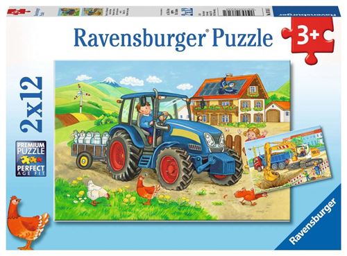 Puzzle 2x12 p - Chantier et ferme